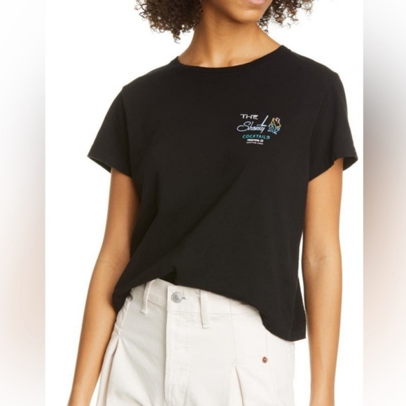 RE/DONE The Shanty classic black tee Women's Size L - Picture 1 of 8